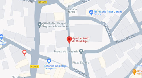 mapa Registro Civil-Juzgado de Paz de Cantalejo Segovia