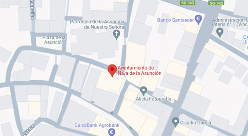 mapa Registro Civil-Juzgado de Paz de Nava de la Asunción Segovia