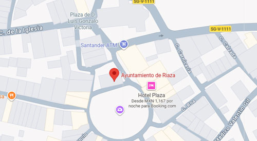 mapa Registro Civil-Juzgado de Paz de Riaza Segovia